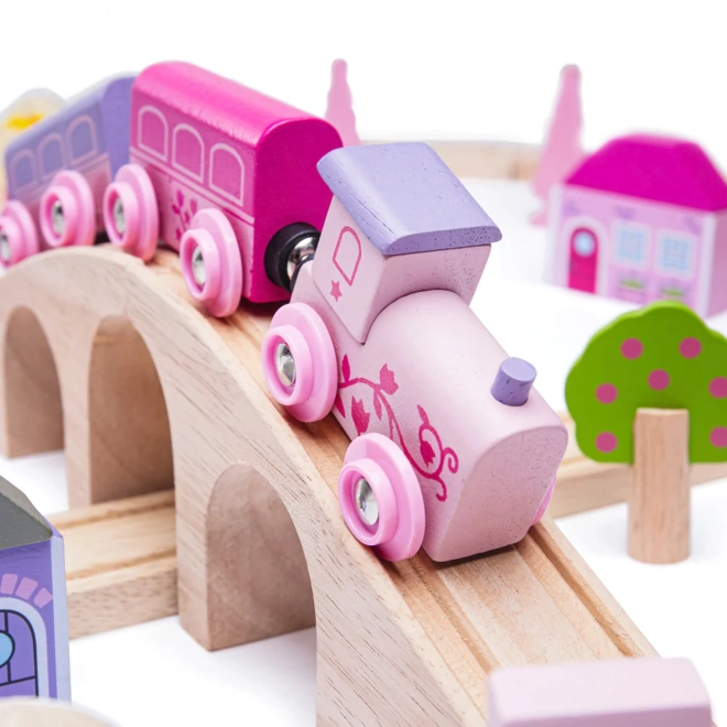 Bigjigs Rail Drewniana Duża Kolejka Księżniczki