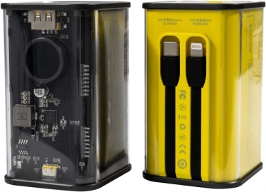 Powerbank WEKOME 20000 mAh z wbudowanymi przewodami USB‑C i Lightning, PD 20 W oraz QC 3.0 22,5 W