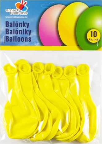 Baloniki do dmuchania żółte 10 szt.
