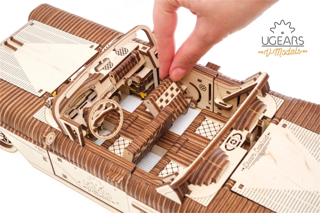 3D drewniany mechaniczny model auta Kabriolet marzeń