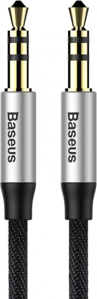 Baseus kabel audio 3,5 mm jack – w oplocie, pozłacane złącza, 1,5 m