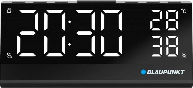 Radiobudzik CR10ALU FM PLL z wbudowanym czujnikiem temperatury i wilgotności