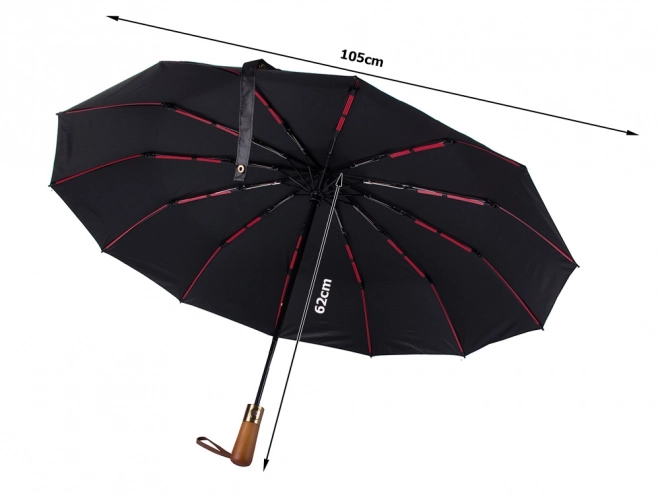 Elegancki składany parasol czarny