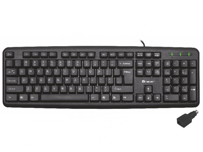 Klawiatura Tracer Maverick czarna z USB + adapterem PS2