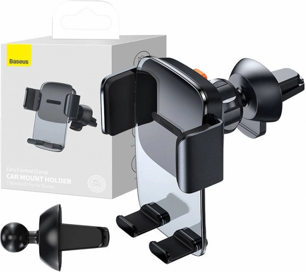 Baseus Easy Control Clamp uchwyt telefonu do samochodu na kratkę nawiewu (czarny)