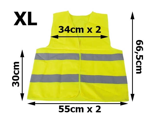 Kamizelka ostrzegawcza odblaskowa żółta rozmiar XL