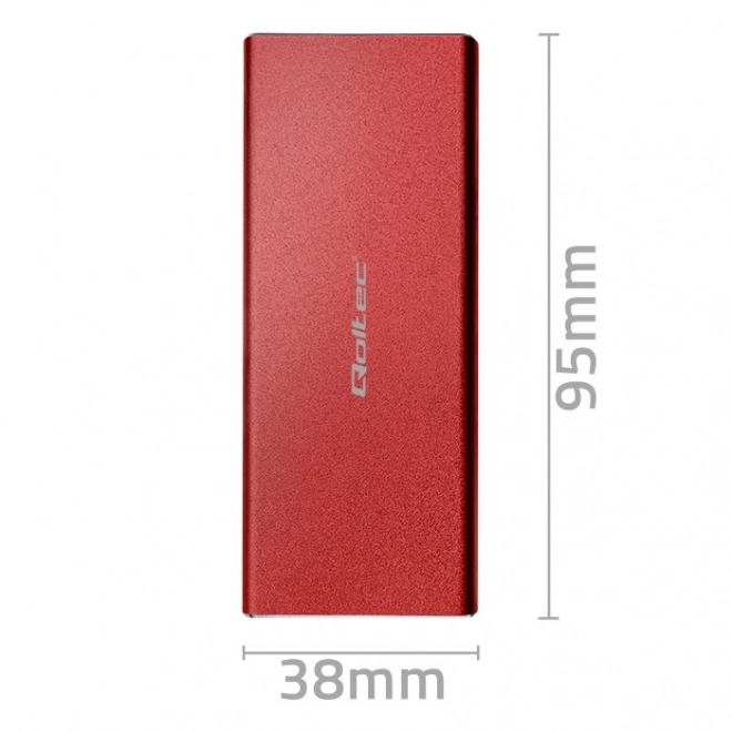 Szafa | Obudowa na dysk M.2 SSD | SATA | NGFF | USB 3.0 | Superszybkość 5Gb/s | 2TB | Czerwony kolor