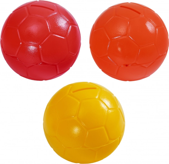 Skarbonka piłka Tango plastik 11 cm, 2 kolory