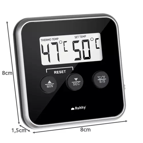 Czytelny wyświetlacz LCD i przełączanie °C/°F