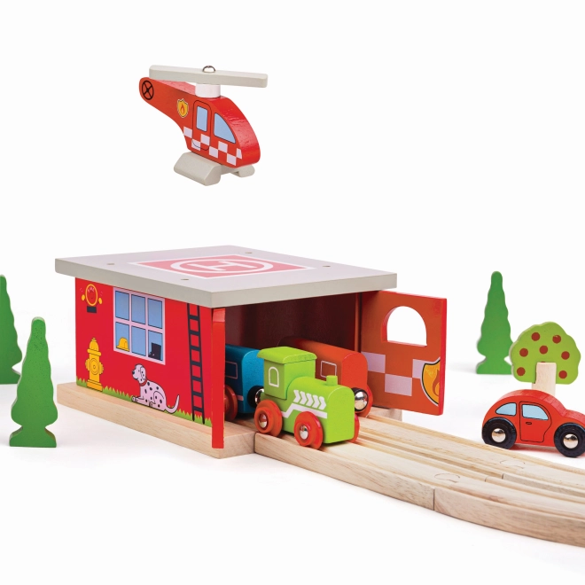 Bigjigs Rail Depo strażacka stacja