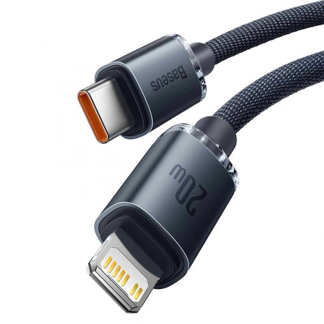 Baseus Crystal kabel USB-C na Lightning 20W PD - czarny