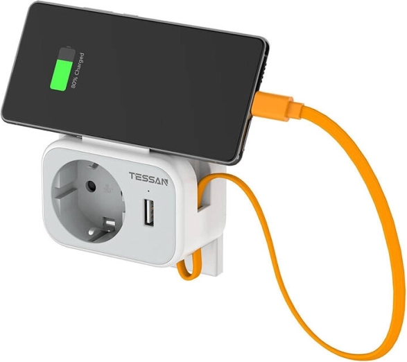 Nadtynkowe gniazdko Tessan z portami USB