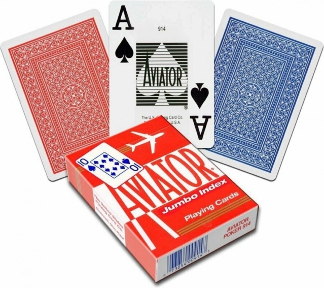 Karty Aviator z dużym indeksem Jumbo