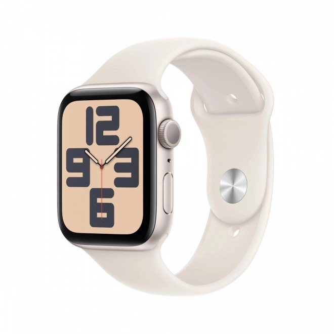 Apple Watch SE GPS z aluminiową kopertą 40 mm w kolorze księżycowego światła z paskiem sportowym M/L