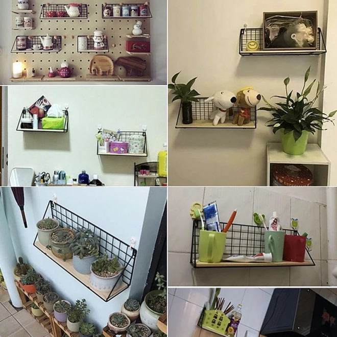 Półka ścienna styl LOFT 29,5 cm- czarna