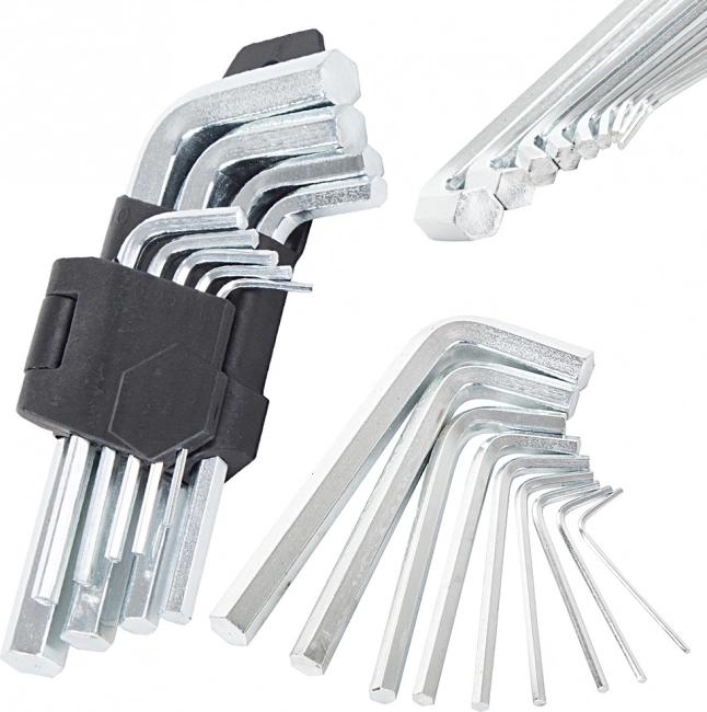 Zestaw kluczy imbusowych 1,5–10 mm, 9 szt.