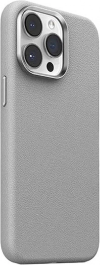 Magnetyczne skórzane etui do iPhone 15 Pro JOYROOM (szare)