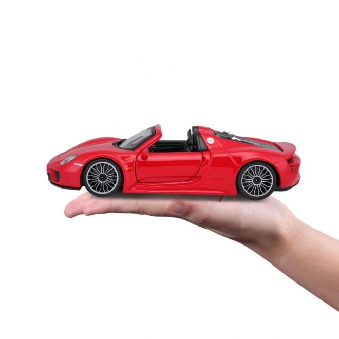 Metalowy samochodzik Porsche 918 Spyder czerwony