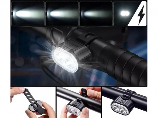 Ładowalne światła rowerowe LED z USB