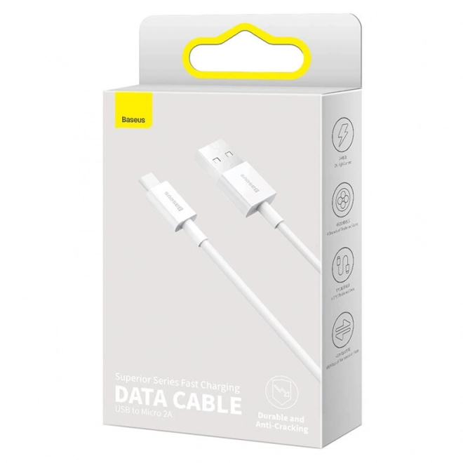 Ładowanie kabla danych Baseus Superior Series USB do micro USB, 2A, 1m