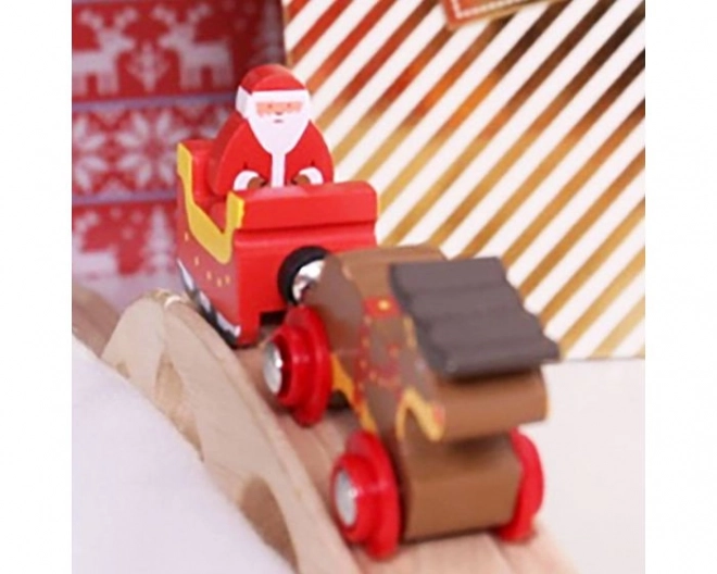Bigjigs Rail sprzęgło Świętego Mikołaja + tor