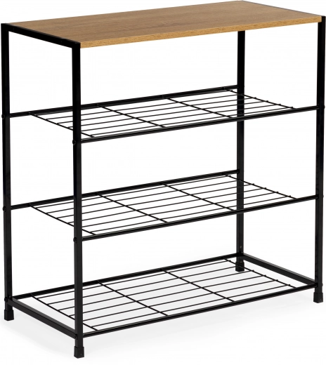 Trzy metalowe ruszty na maksymalnie 12 par butów