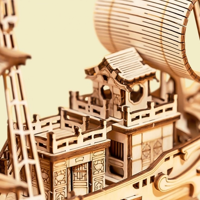 Japoński statek dyplomatyczny - 3D drewniany model - dekoracja