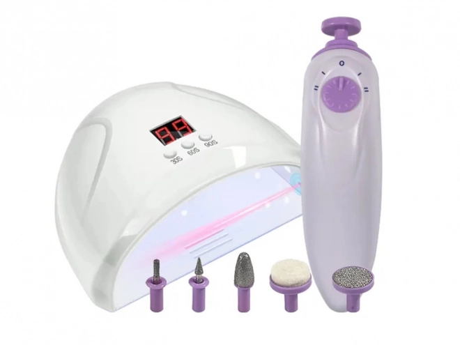 Profesjonalny zestaw hybrydowy lampa UV LED i frezarka 12W
