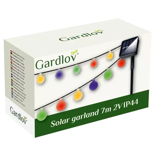 Girlanda solarna z wielobarwnymi światłami Gardlov