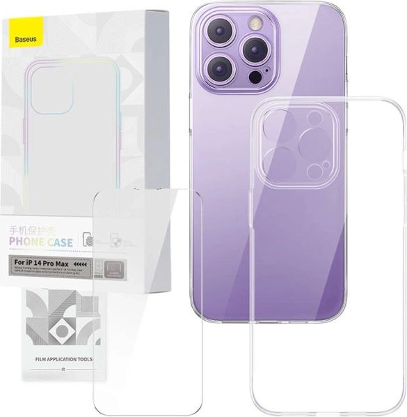 Przezroczyste etui i szkło hartowane BASEUS Corning do iPhone 14 Pro Max