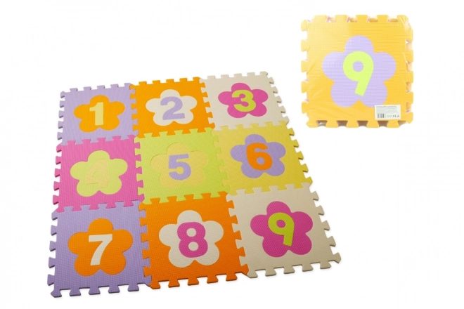 Piankowe puzzle 9 szt. liczby