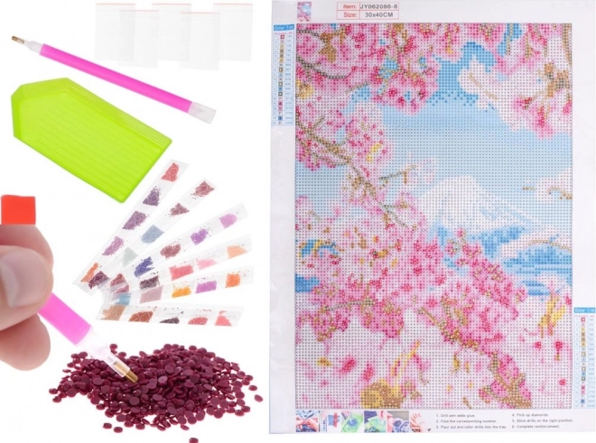 Zestaw do malowania diamentowego - sakura