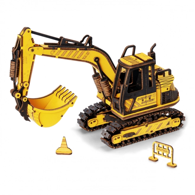 RoboTime drewniane 3D puzzle - Koparka