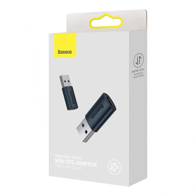 Adapter Baseus USB-A na USB-C – Niebieski