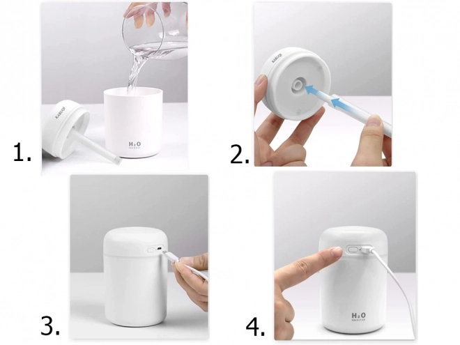 Mini nawilżacz powietrza i dyfuzor zapachów USB z oświetleniem RGB