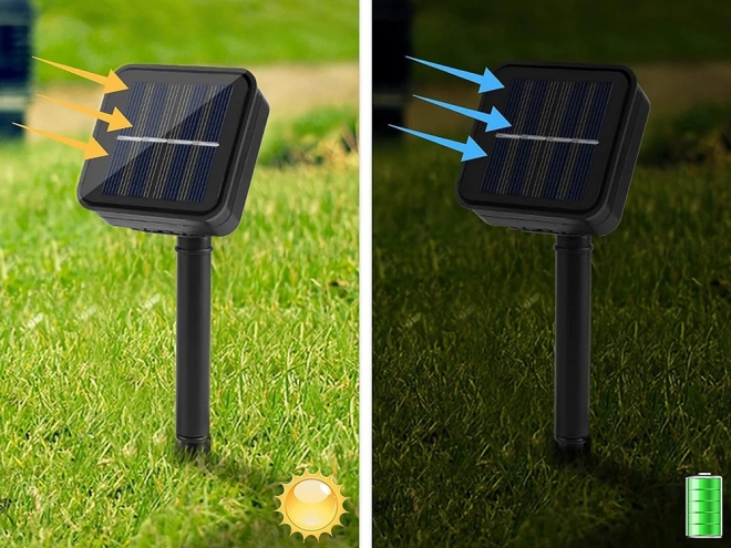 Ogród girlanda świetlna solarna wielokolorowa