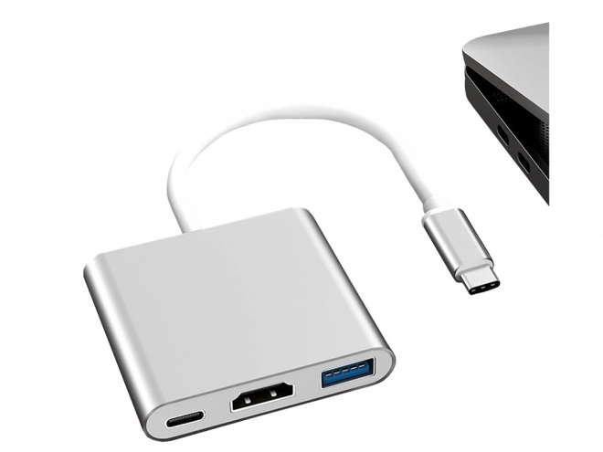 Adapter 3w1 USB-C HDMI 4K