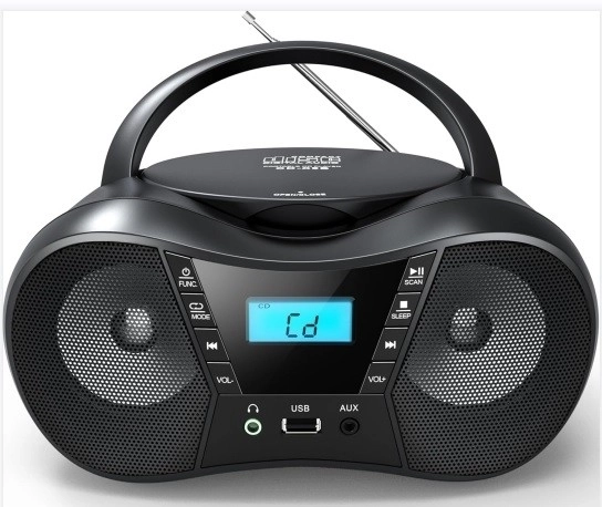 Przenośny odtwarzacz CD z USB i Bluetooth