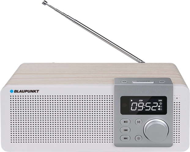 Przenośny radioodtwarzacz z Bluetooth, FM, USB i microSD z budzikiem
