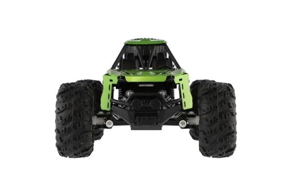 Auto RC buggy terenowe zielone 22cm plastik 2,4GHz na baterie + pakiet do ładowania w pudełku 32x16x18cm