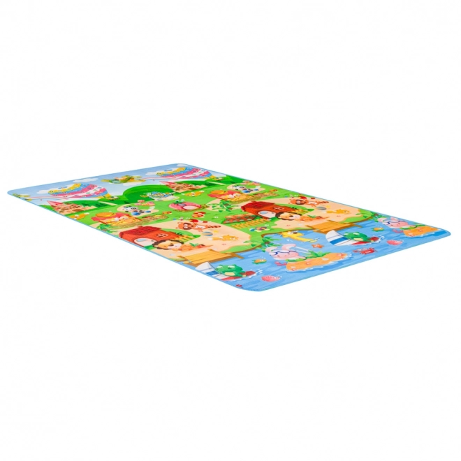 Edukacyjna dwustronna piankowa mata do zabawy 180x120 cm