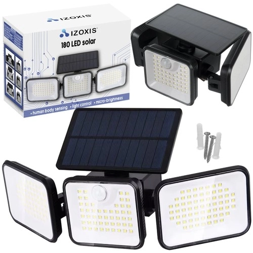 Solarná lampa ogrodowa 180 LED z czujnikiem ruchu i zmierzchu