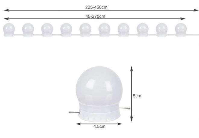 Lampy LED do lustra/toaletki - 10 szt.