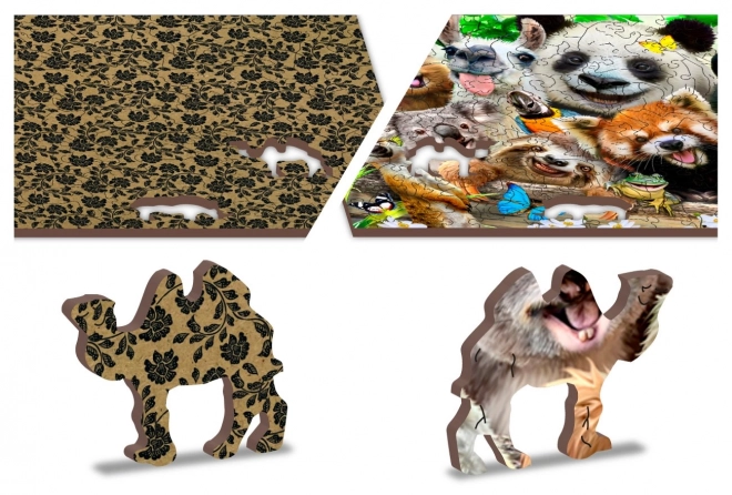 Drewniane puzzle Niedźwiedzi Raj