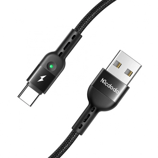 Sprężynowy kabel USB do USB-C Mcdodo Omega CA-6420 1,8 m (czarny)