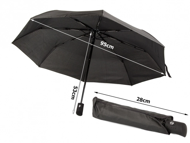 Automatyczny składany parasol czarny unisex