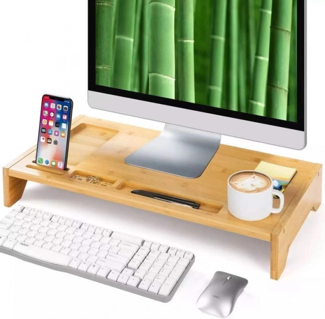 Stojak na monitor - bambus