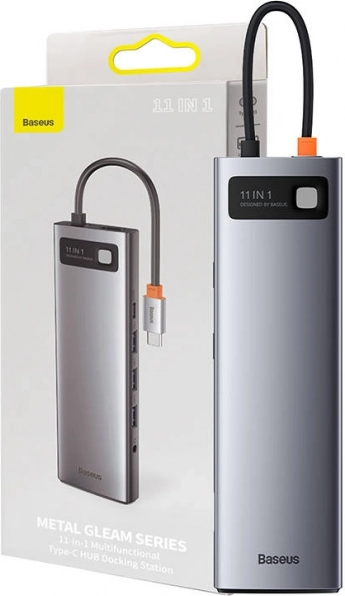 Baseus 11w1 Wielofunkcyjna stacja dokująca Metal Gleam Series