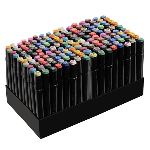 Dwustronne markery / flamastry - zestaw 168 sztuk