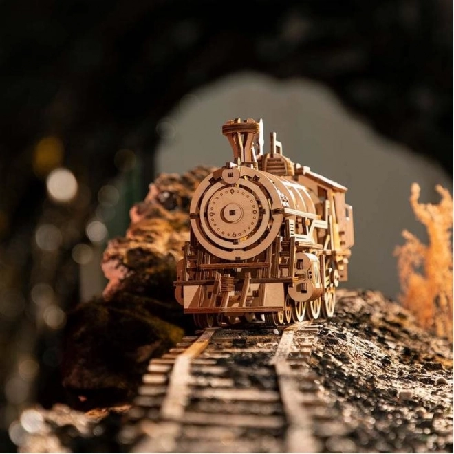Rokr 3D drewniane puzzle lokomotywa 350 elementów